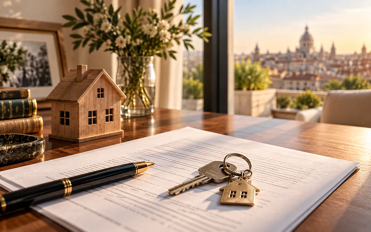 Vivienda heredada con documentación y llaves para valoración inmobiliaria en Madrid y Toledo
