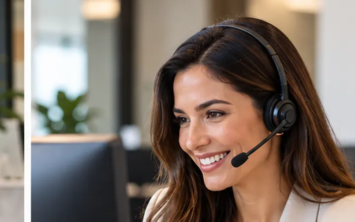 Profesional ISA OSA de CMS Inmobiliaria gestionando llamadas y oportunidades comerciales